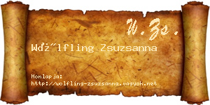 Wölfling Zsuzsanna névjegykártya