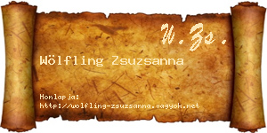 Wölfling Zsuzsanna névjegykártya